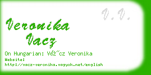 veronika vacz business card